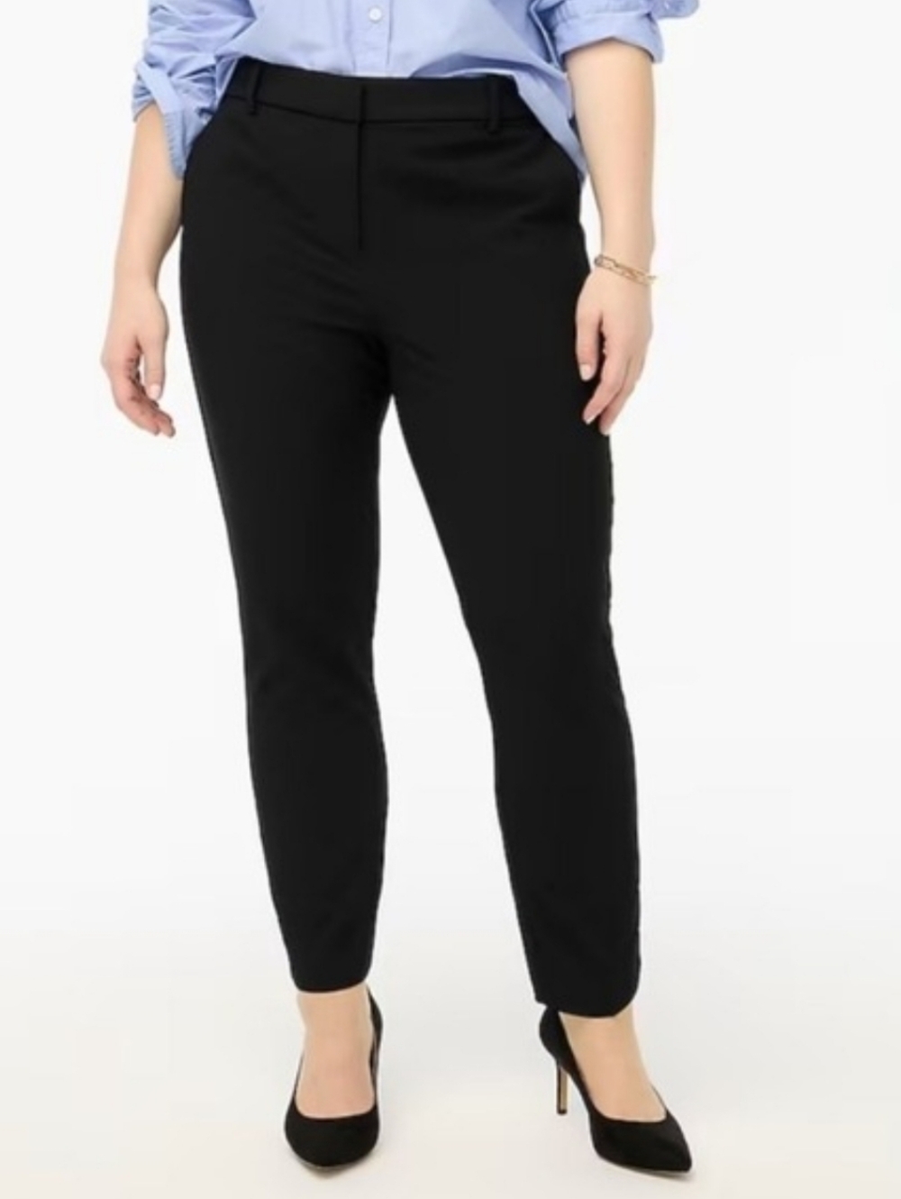 J.crew Slim cropped Ruby pant in stretch twill Black